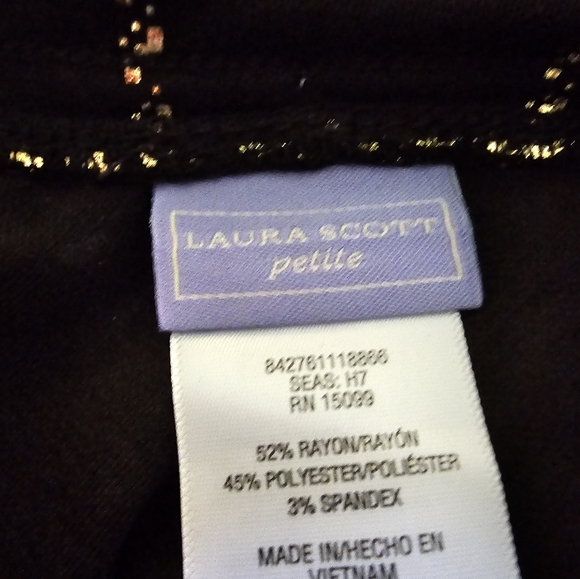 Laura Scott Skirt w/ Gold Accents Size Medium Petite - Picture 4 of 4